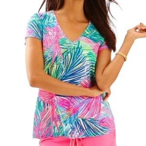 Lilly Pulitzer Colorful Tropical Short Sleeve Tee
